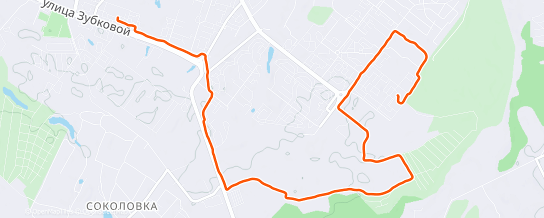 Карта физической активности (Lunch Run)