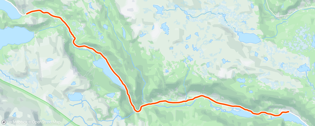 Map of the activity, Kveldstur til Strandavatnet