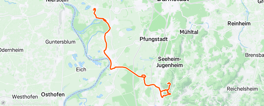 Map of the activity, Afternoon Ride