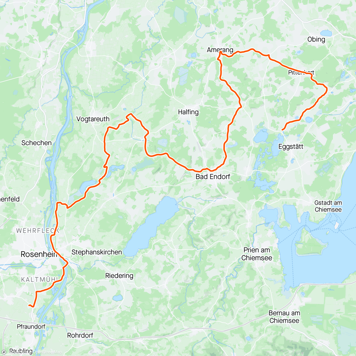 Map of the activity, ROUVY - rosenheim_marathon2