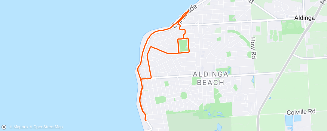 Map of the activity, Morning Run