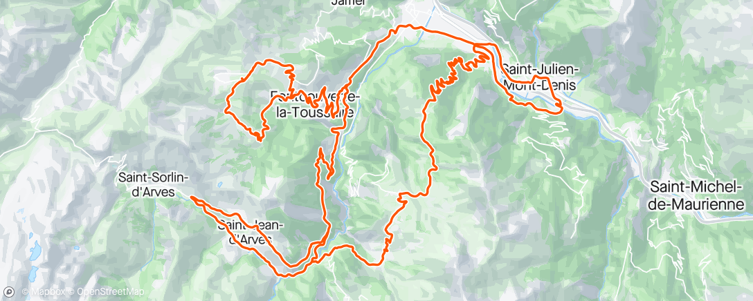 Map of the activity, Stage Toussuire #3
