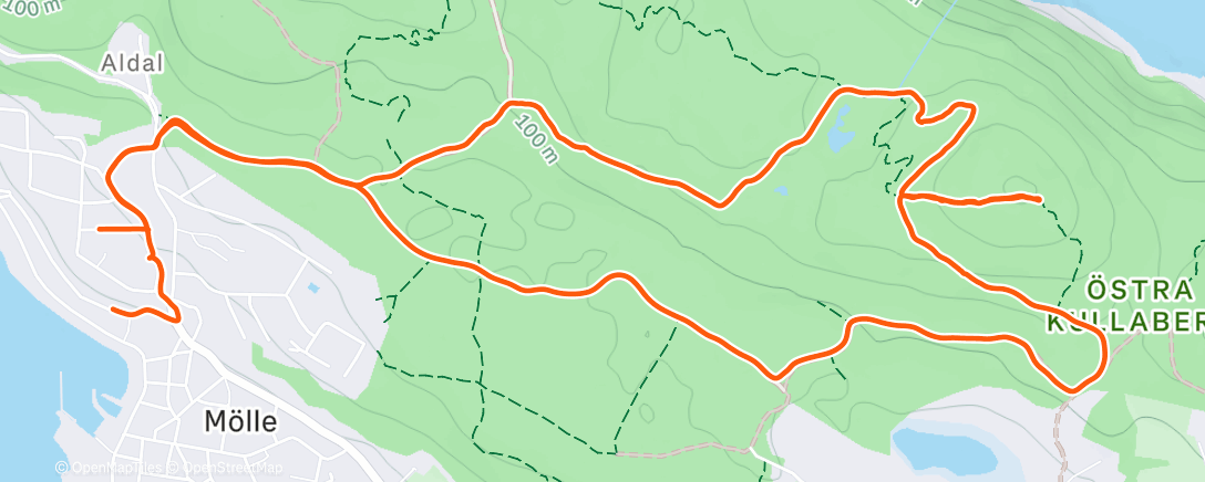 Map of the activity, Afternoon Mountain Bike Ride