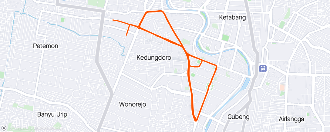 Map of the activity, Thursday Loop
