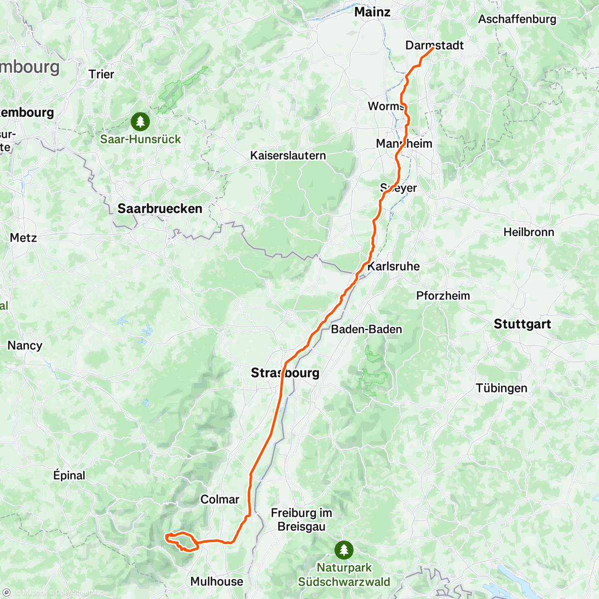 Map of the activity, VIA Race 2025 - Día 10