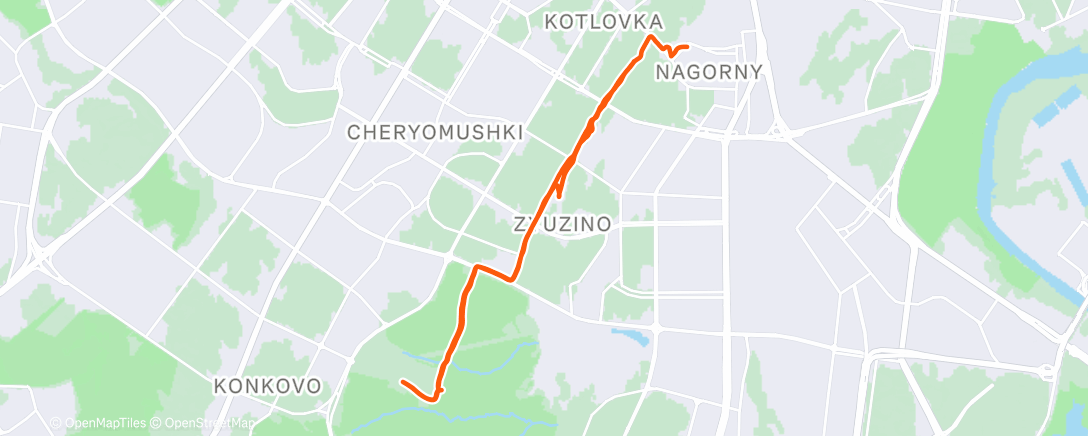 Map of the activity, Утренний забег