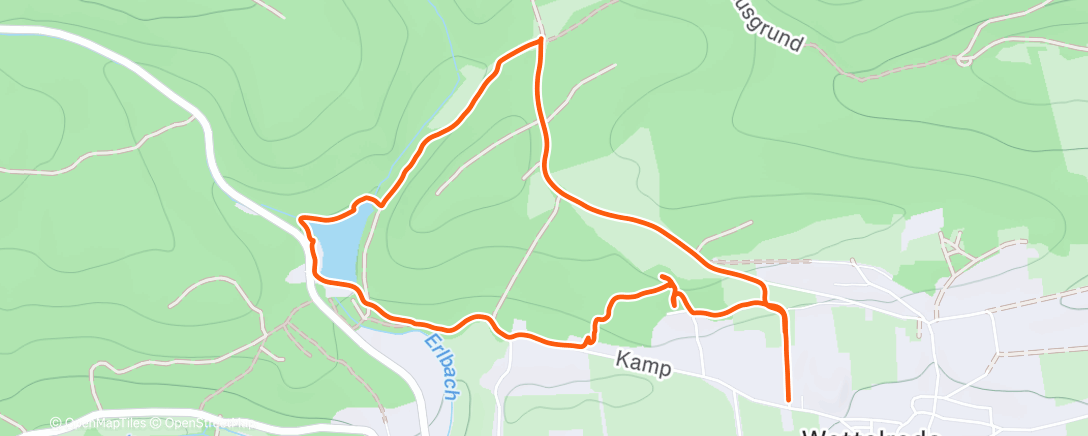 Map of the activity, Wanderung am Morgen