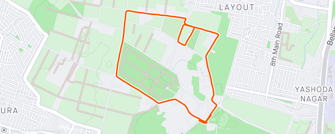 Map of the activity, Quick morning run