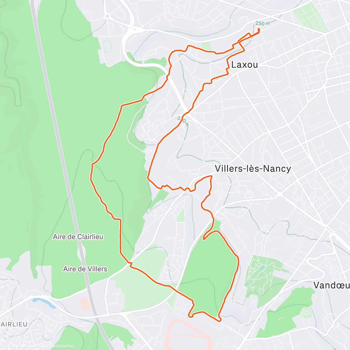 Map of the activity, Brabois ❄️😍