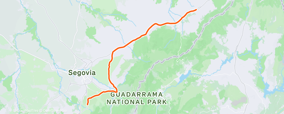 Map of the activity, Bicicleta a la hora del almuerzo