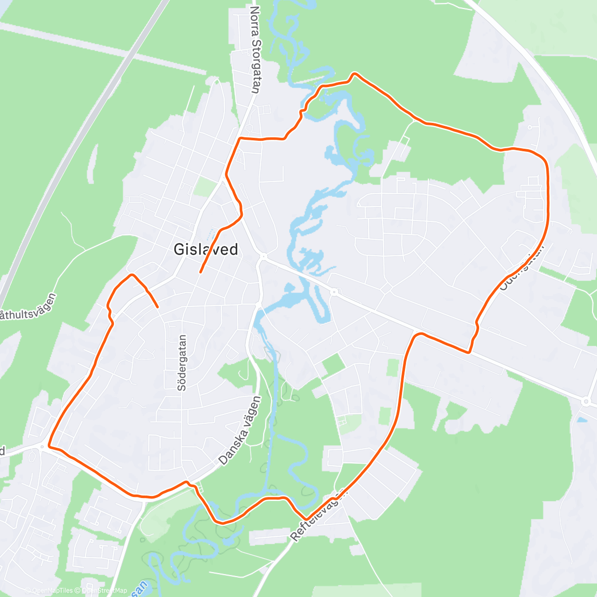 Map of the activity, Lunch Run