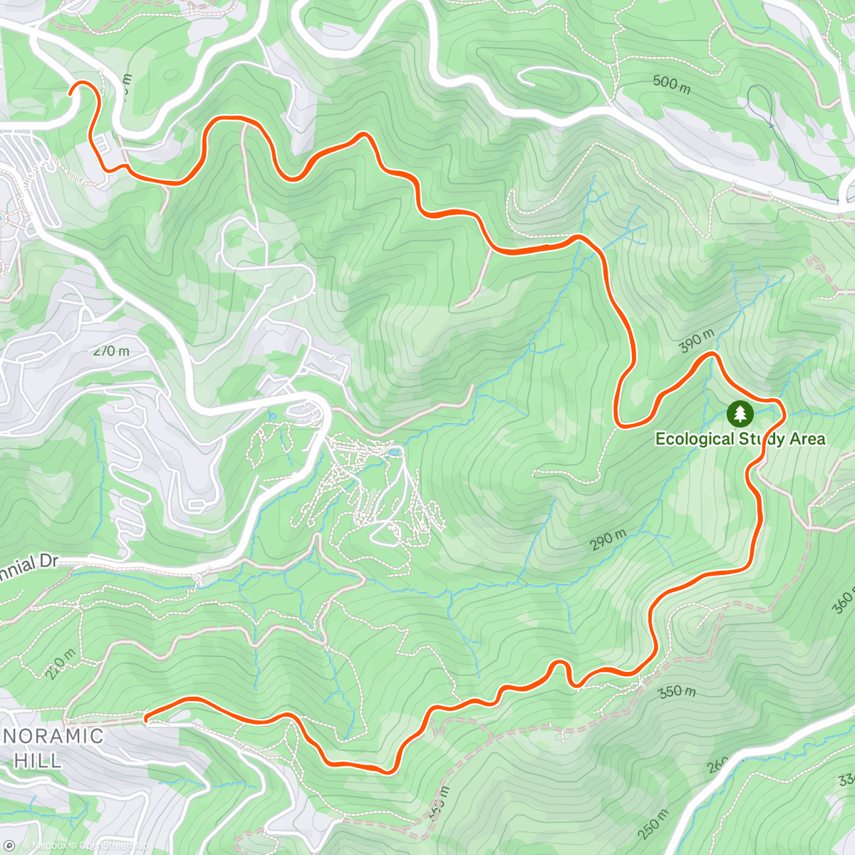 Map of the activity, Berkeley Hills with Lau-h-ren