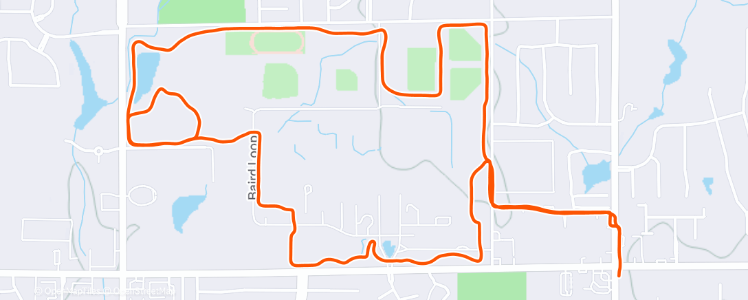 Map of the activity, Christmas Day Run - Did Not Realize I Traveled South!