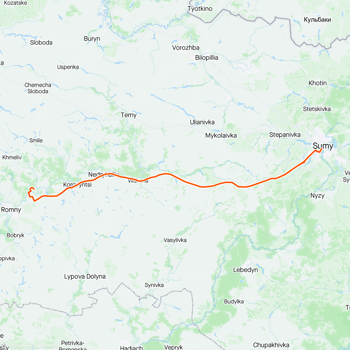Map of the activity, 200 весняні кургани.