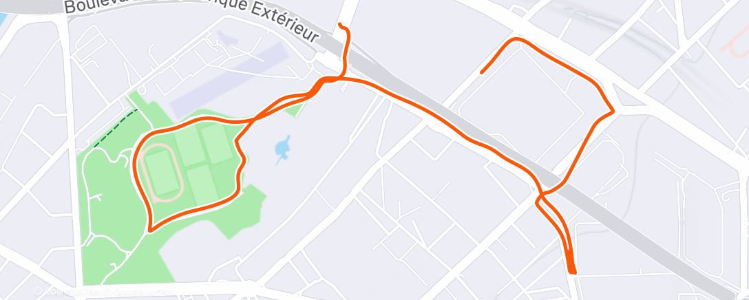 Map of the activity, Footing de côte