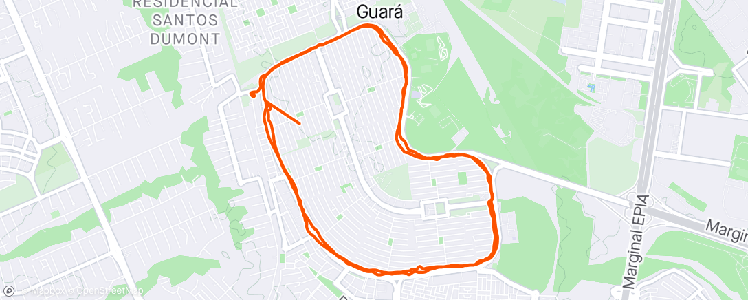 Map of the activity, Girinho de Quarta feira.