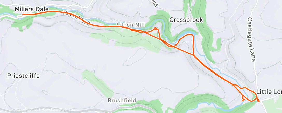 Map of the activity, Monsal Trail - Muslim Hikers