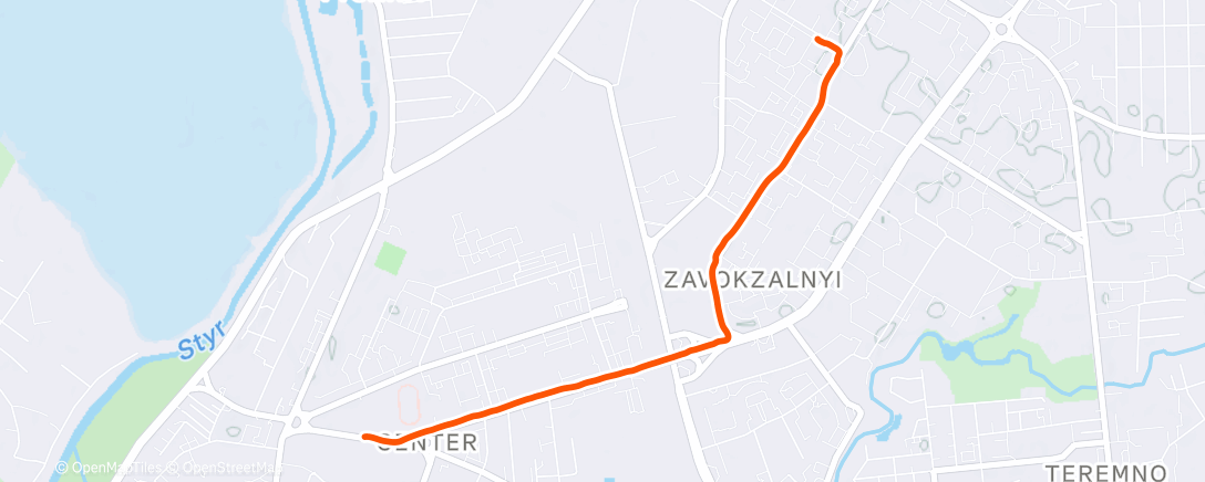 Map of the activity, Afternoon Mountain Bike Ride