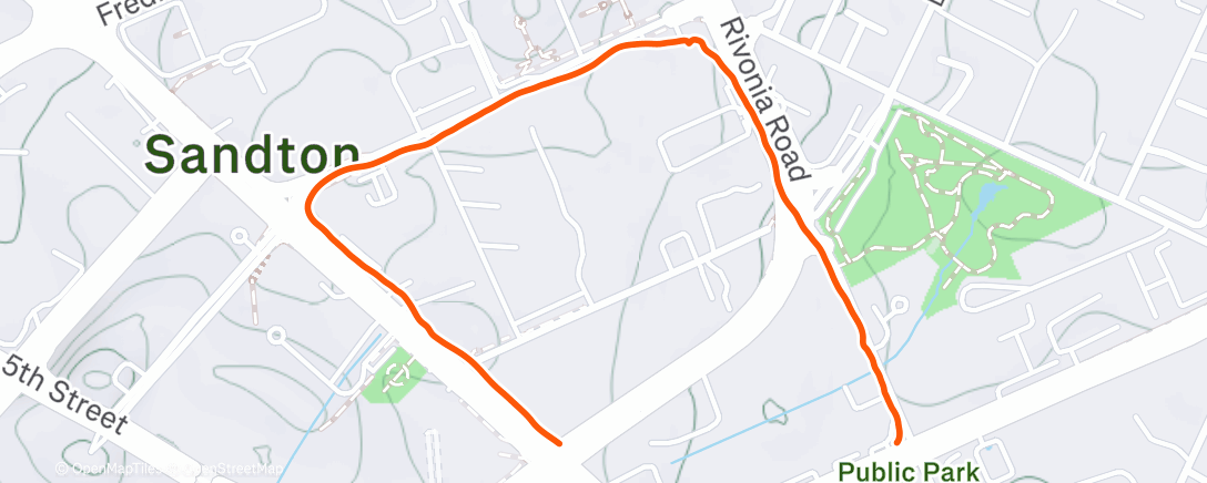 Map of the activity, Morning Walk