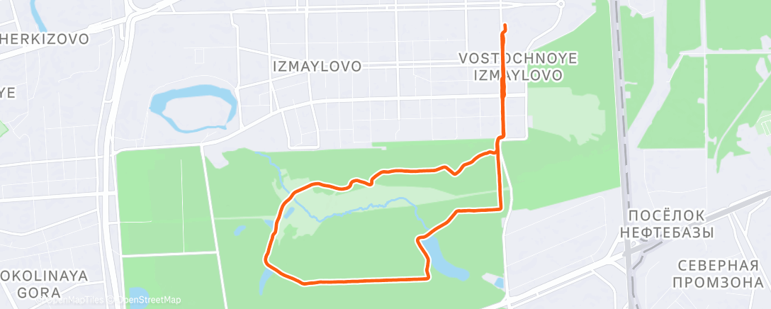 Map of the activity, Утренний забег