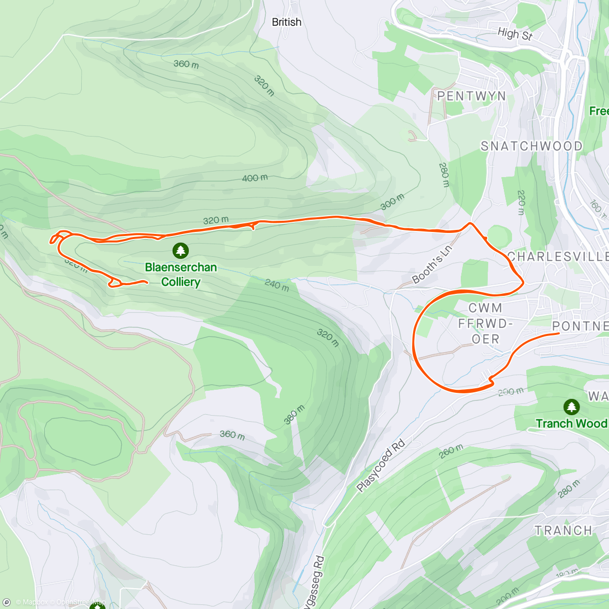 Map of the activity, Evening explore