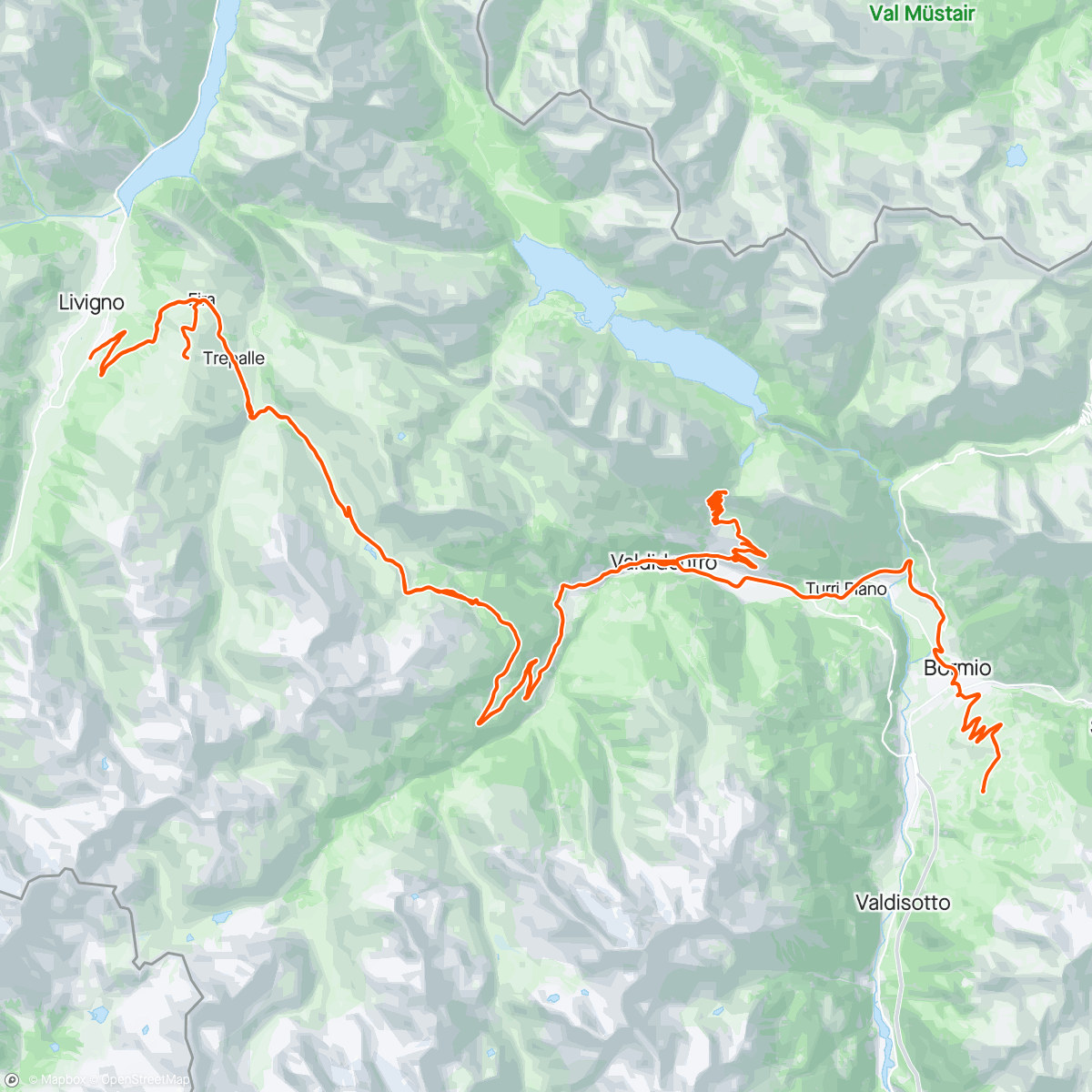 Map of the activity, Livigno 8