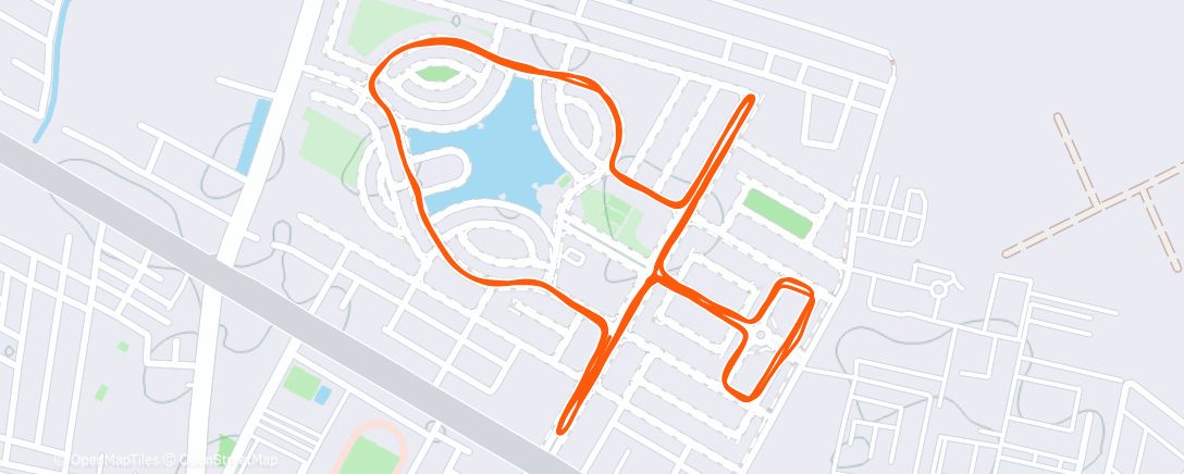 Map of the activity, Evening Run