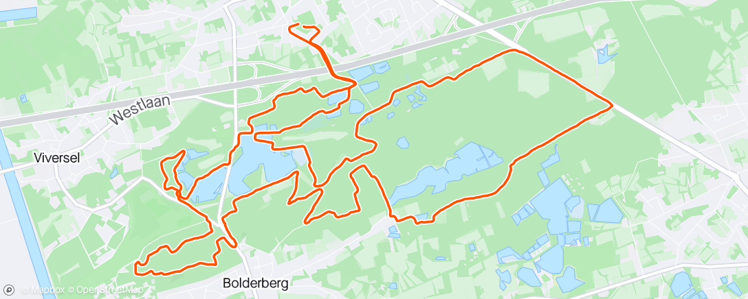 Map of the activity, Boekt loopt 21k trail
