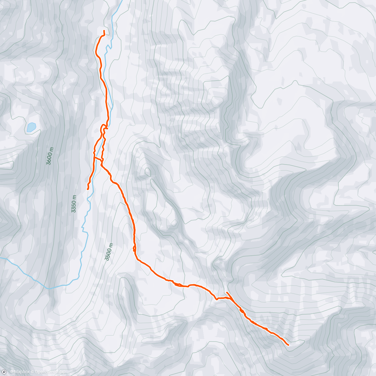 Map of the activity, Morning Hike
