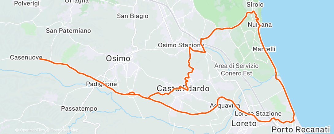 Map of the activity, Lunch Ride