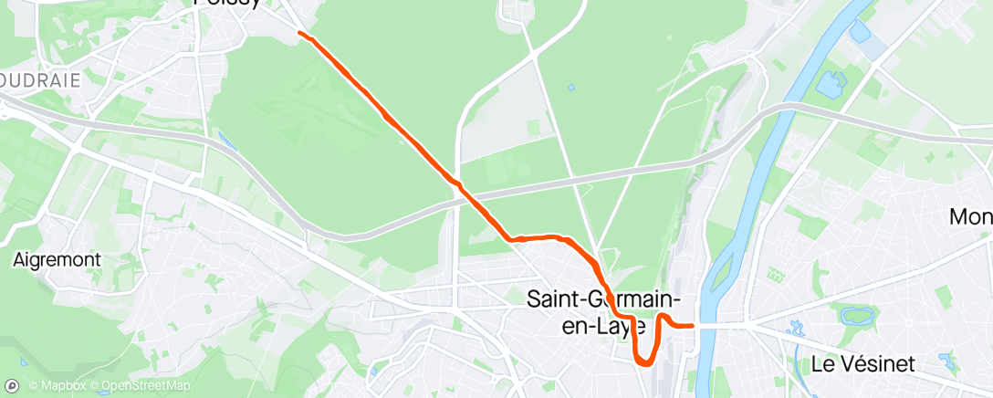 Mapa de la actividad, A/R Château de St-Germain  +  4 x Côte du Pecq 🙂