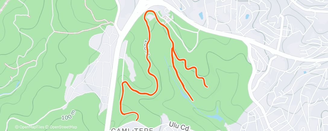 Map of the activity, Evening Run