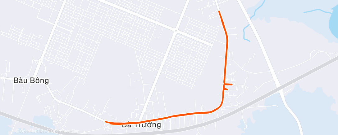 Map of the activity, Afternoon Run