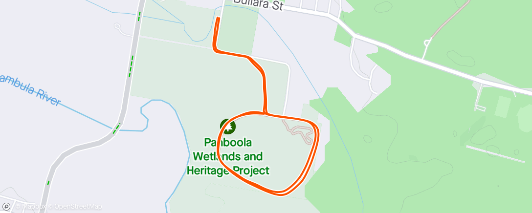 Map of the activity, Panboola Parkrun