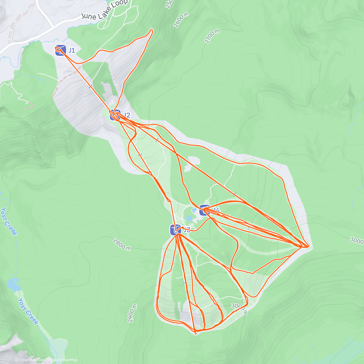 Map of the activity, Morning Alpine Ski