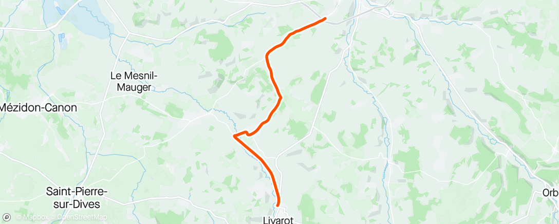 Map of the activity, Retour de Livarot a Lisieux 🦵😮‍💨
