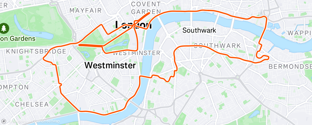 Map of the activity, Zwift - Group Ride: Zwift's Big Weekend with Demi Vollering, Elise Chabbey and Juliette Labous (E) on Greatest London Flat in London