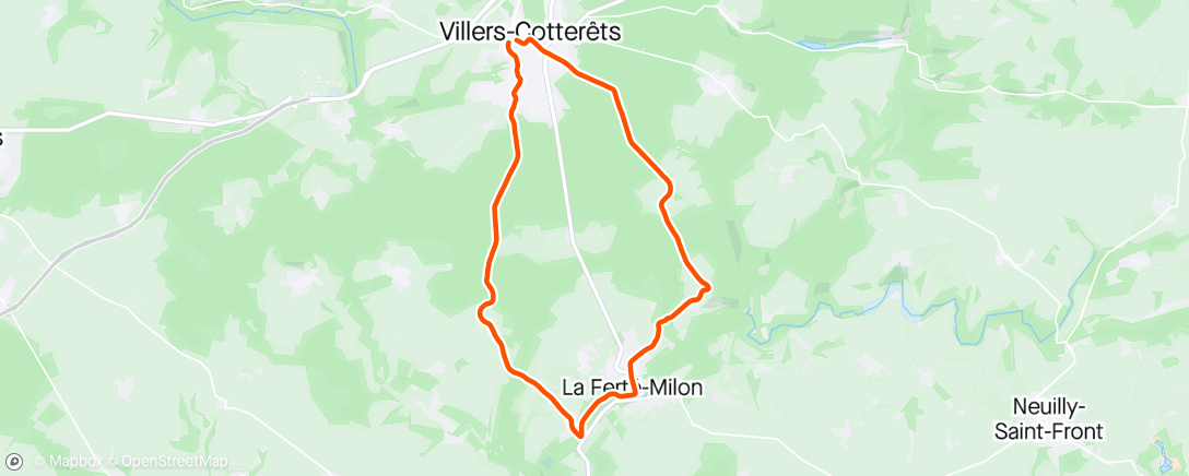 Map of the activity, Course à pied dans l'après-midi : en bonne compagnie sur les pavés de la forêt de retz, jour de Paris-Roubaix ! Avec un petit KOM au passage !!!