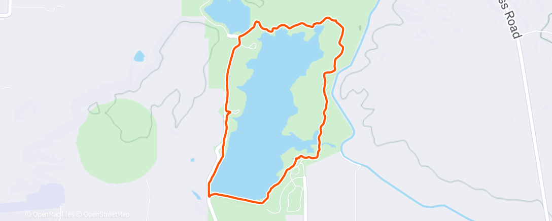 Map of the activity, Highland state park with Dave and Mesa