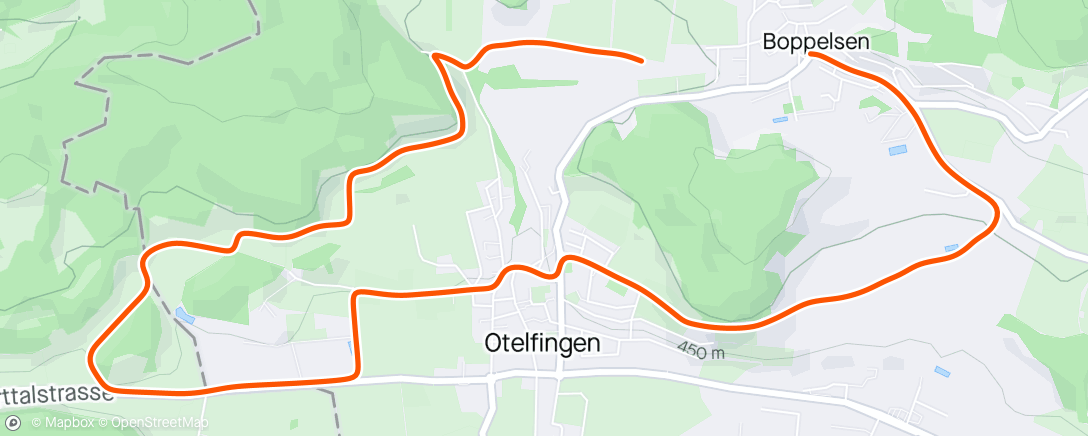 Map of the activity, Morn Gempenberglauf
