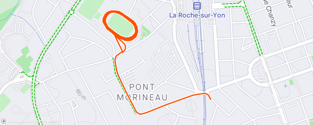 Map of the activity, Vélodrome RVT