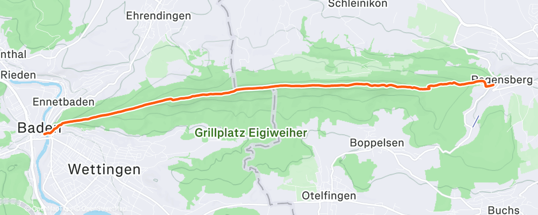 Map of the activity, Lägere - mal nöd rännend