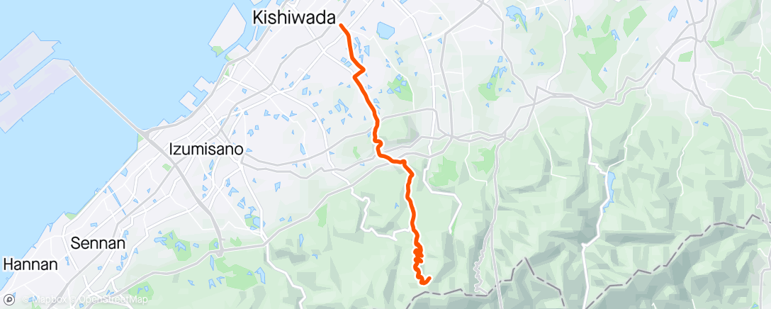 Mapa da atividade, 午後 サイクリング