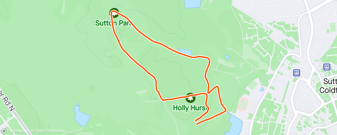 Map of the activity, First park run