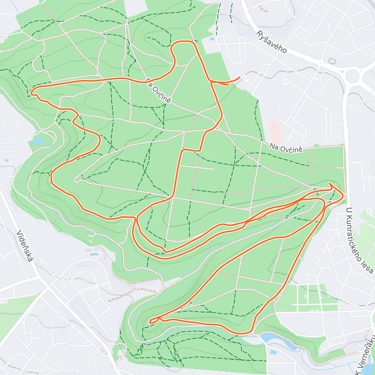 Map of the activity, Krčák 🐶🏃