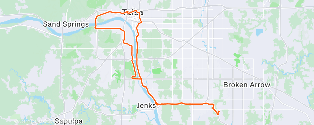 Map of the activity, Lunch Ride