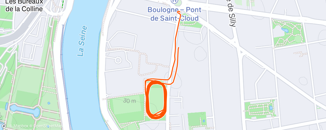 Map of the activity, Evening Walk