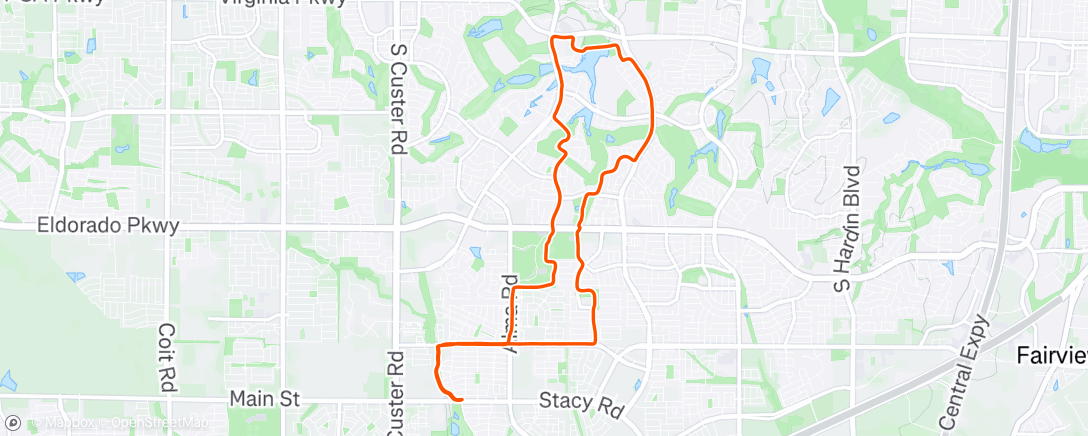 Map of the activity, Morning Run