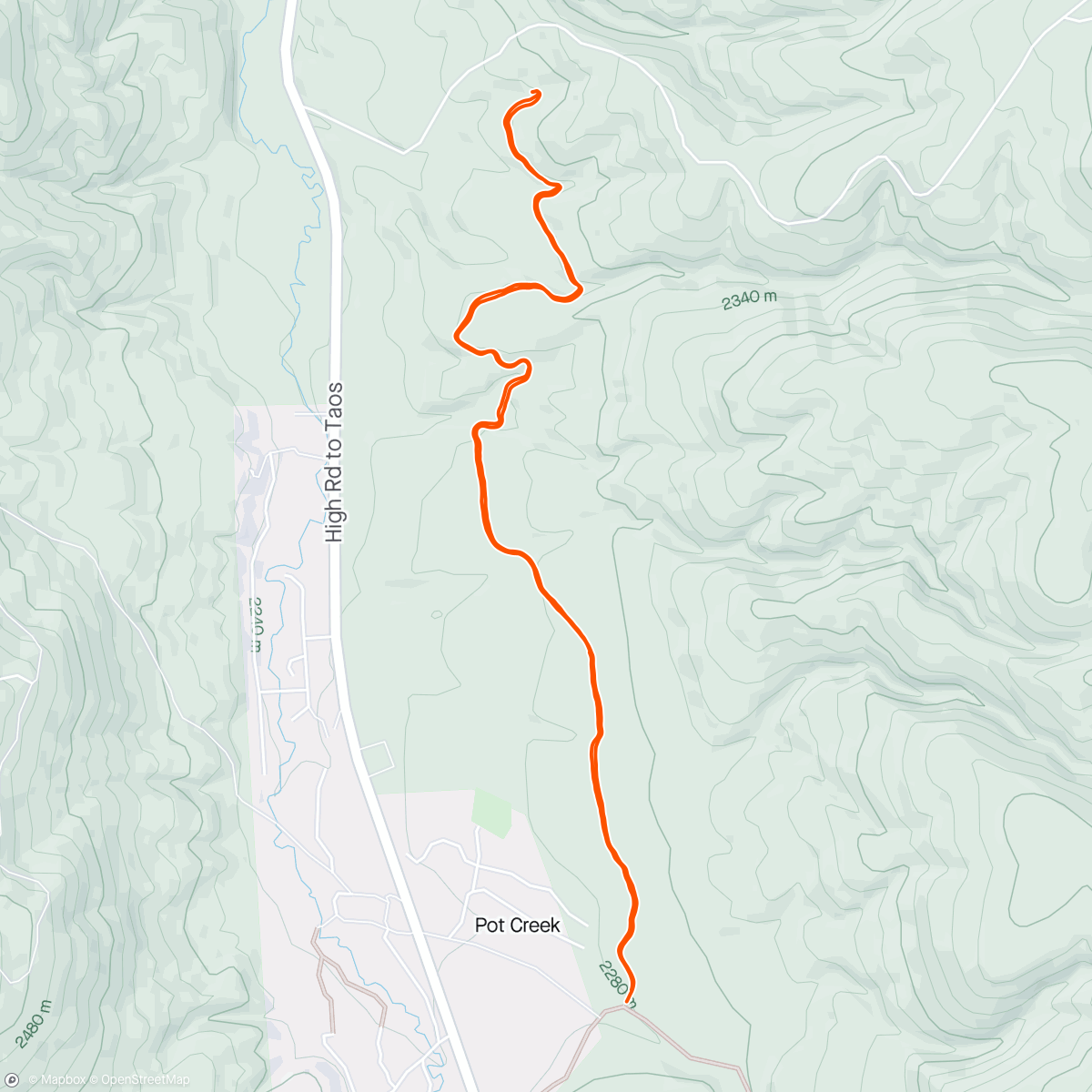 Map of the activity, Trail 18