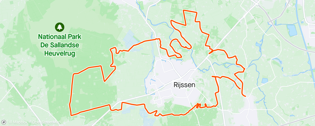 Map of the activity, Gravelrondje um Riessen met de dinsdagavondgroep